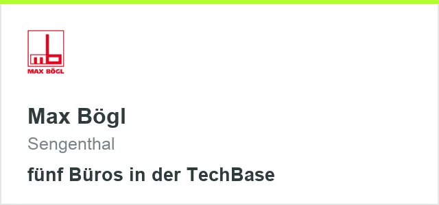 Max Bögl Sengenthal, fünf Büros in der TechBase