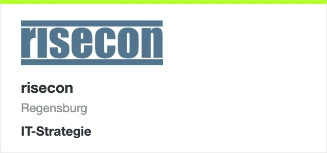 risecon Regensburg, IT-Strategie
