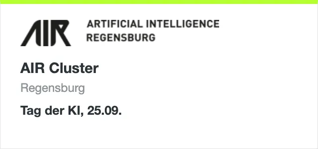AIR Cluster Regensburg, Tag der KI