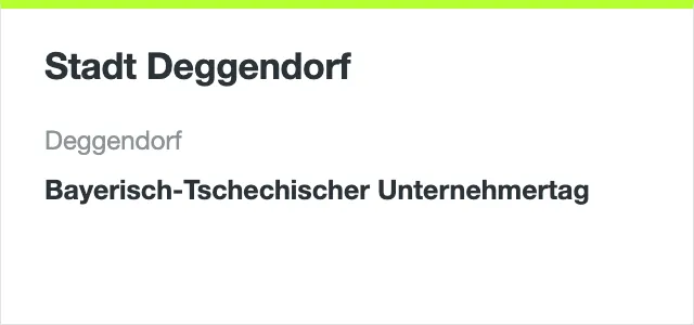 Stadt Deggendorf, Bayerisch-Tschechischer Unternehmertag
