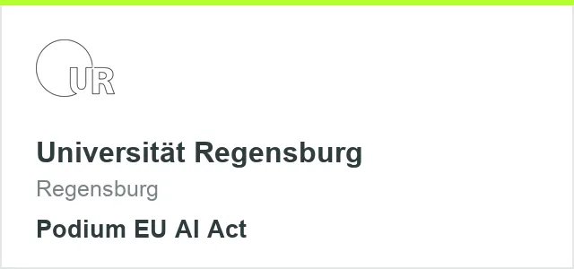 Universität Regensburg, Podium zum EU AI Act