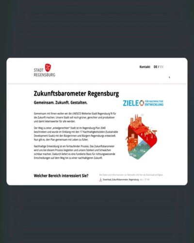 AB IN DIE ZUKUNFT! Regensburg ist Vorreiter! Als eine der ersten hat die Stadt einen freiwilligen Nachhaltigkeitsbericht...